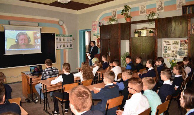 Тульский обком КПРФ организовал для кимовских школьников телемост со знаменитым полярником Виктором Боярским