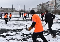Веневский райком КПРФ выступил генеральным спонсором турнира по хоккею на снегу имени политрука Поликарпова