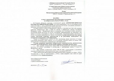 Жалобы по нарушениям процесса голосования Жалобы по нарушениям процесса голосования