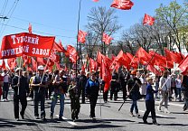 1 мая тульский обком провёл массовую демонстрацию и праздничный митинг