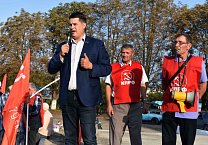 Митинг в рабочем поселке Грицовский