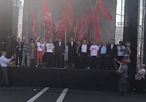 Коммунисты Тульской области приняли участие в стотысячном митинге против пенсионной "реформы" в Москве