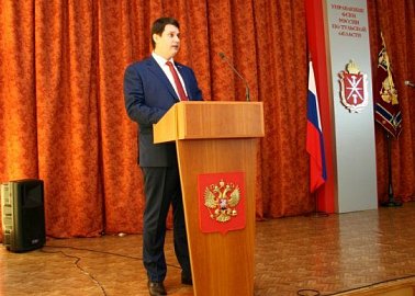 Заместитель председателя Тульской областной думы, секретарь обкома партии Алексей Лебедев принял участие в торжественном собрании, посвященном 12-летию образования органов госнаркоконтроля.