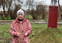 Ефремовские коммунисты в честь дня рождения В.И. Ленина провели уборку территории у памятника В.И. Ленина