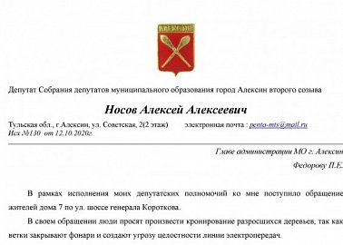 По запросу депутата-коммуниста кронировали деревья в Алексине