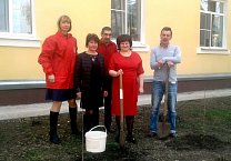 Коммунисты сажают деревья в тульских дворах Коммунисты сажают деревья в тульских дворах
