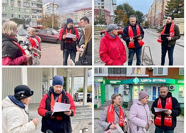 Первый секретарь Евгений Жеков вместе с активными коммунистами усилили работу в Пролетарском районе города Тулы