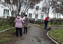 Ефремовские коммунисты в честь дня рождения В.И. Ленина провели уборку территории у памятника В.И. Ленина