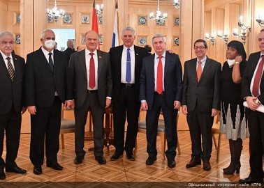 Геннадий Зюганов и Иван Мельников встретились с лидером Кубы Мигелем Диас-Канелем Бермудесом