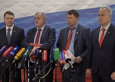 Н.В. Коломейцев, М.Н. Матвеев, А.В. Прокофьев, Е.И. Бессонов выступили перед журналистами в Госдуме