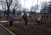 Новомосковские коммунисты вышли на субботник Новомосковские коммунисты вышли на субботник