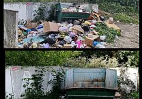 В Донском убрали мусорные площадки после рейдов коммунистов